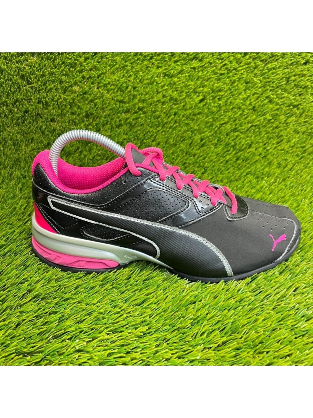 Puma Tazon 6 Womens Size 9 Black Pink Athletic Running Trainer Shoes Sneakers
